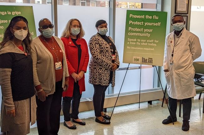Bronx Health REACH/The Institute for Family Health Launches its 2021-2022 Bronx Flu Fighters Campaign with a Flu Vaccine Clinic at Mount Hope Family Practice